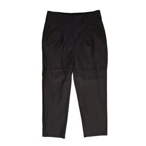 Dazz Cropped Pants Size L Black High Waist Tapered‎ Leg Career Casual